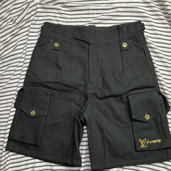Pre Owned Louis Vuitton Men's Black Utility Cargo Shorts Size 46 - Picture 1 of 3